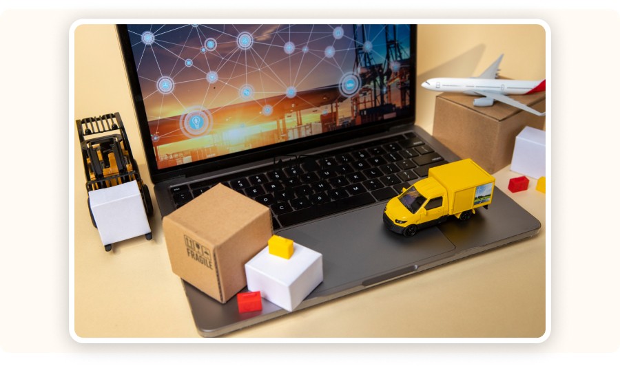 E-commerce logistics concept