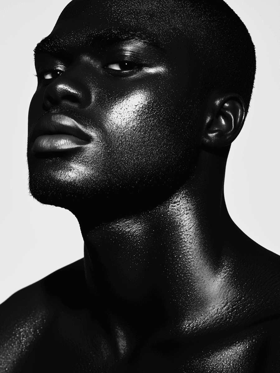 black and white portrait