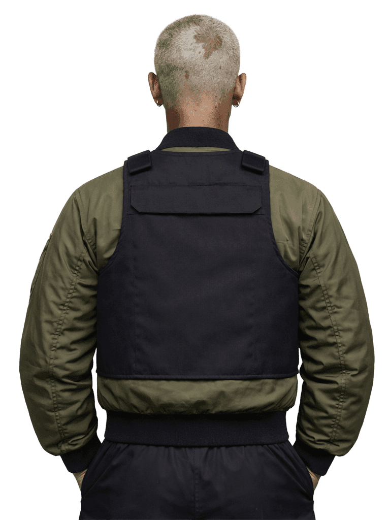 close up image of a green backpack while being open