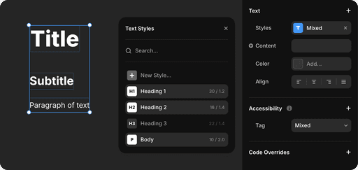 Using Text Styles — Framer Help