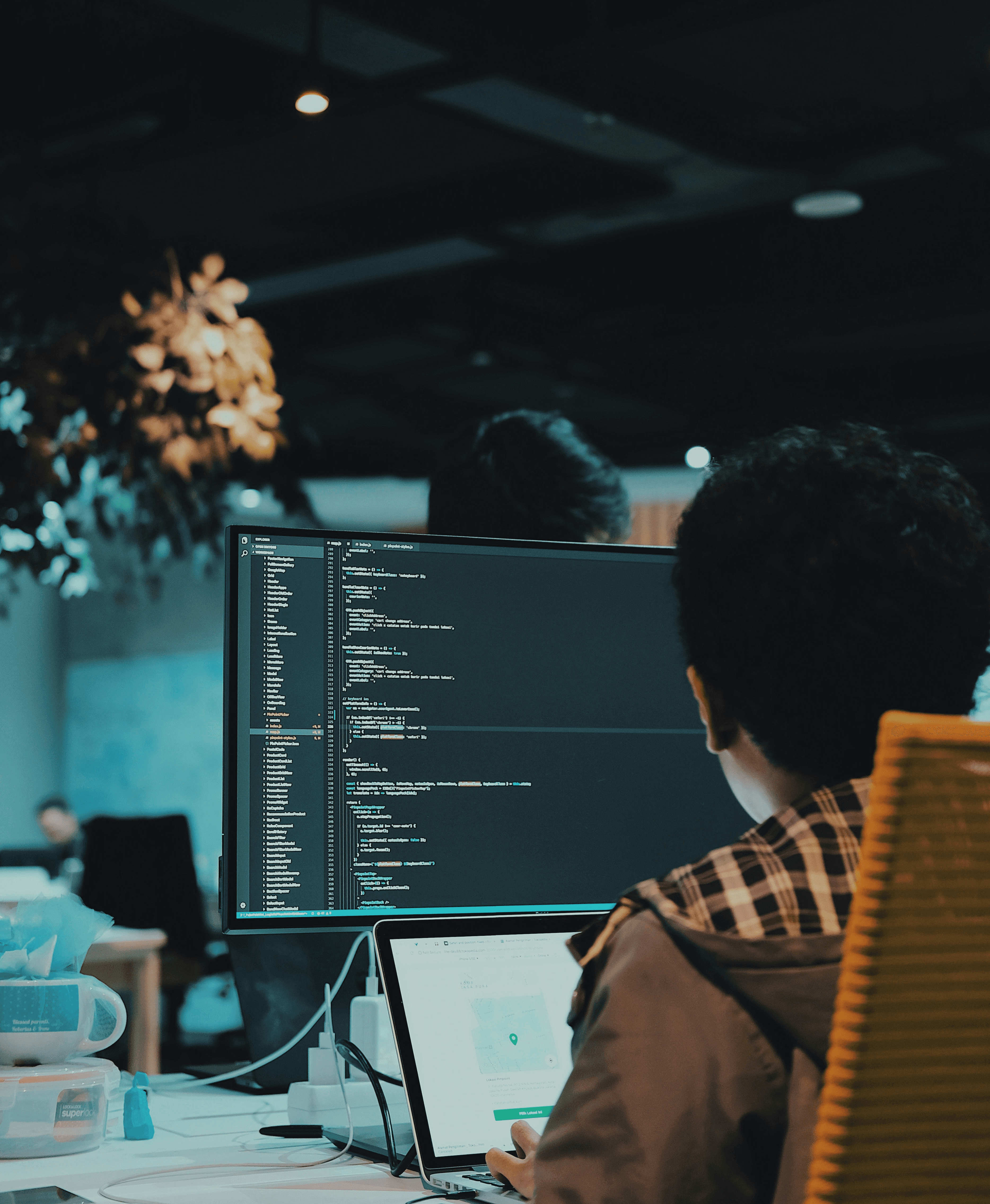 boy in front of computer monitor
