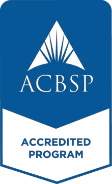 ACBSP accredited program logo for business education standards