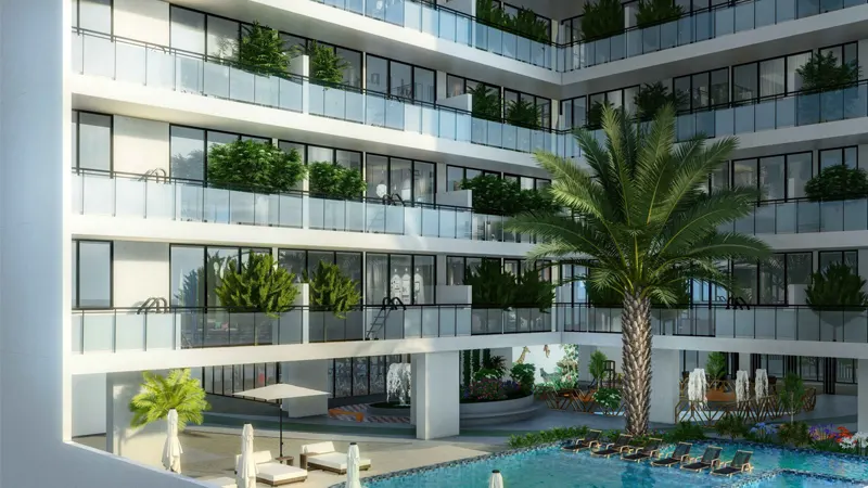 Square X Residence at JVC Dubai Pool Area