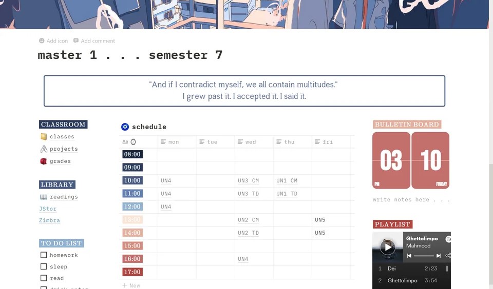 Free Notion Templates for Uni Student Pastel Style