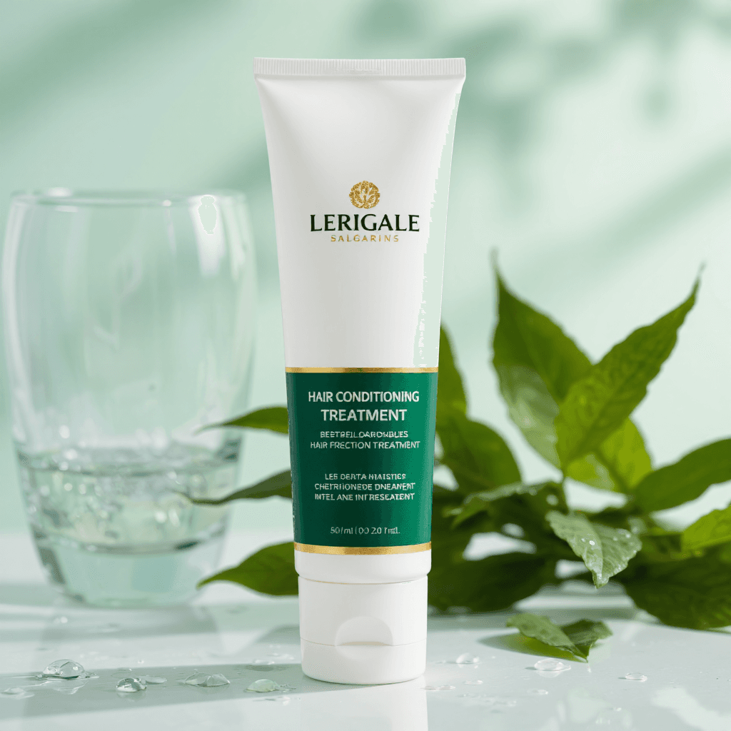 product photography of a tube of hair conditioning treatment