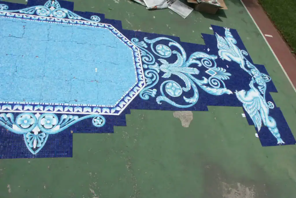 Mosaics Layout before shipping