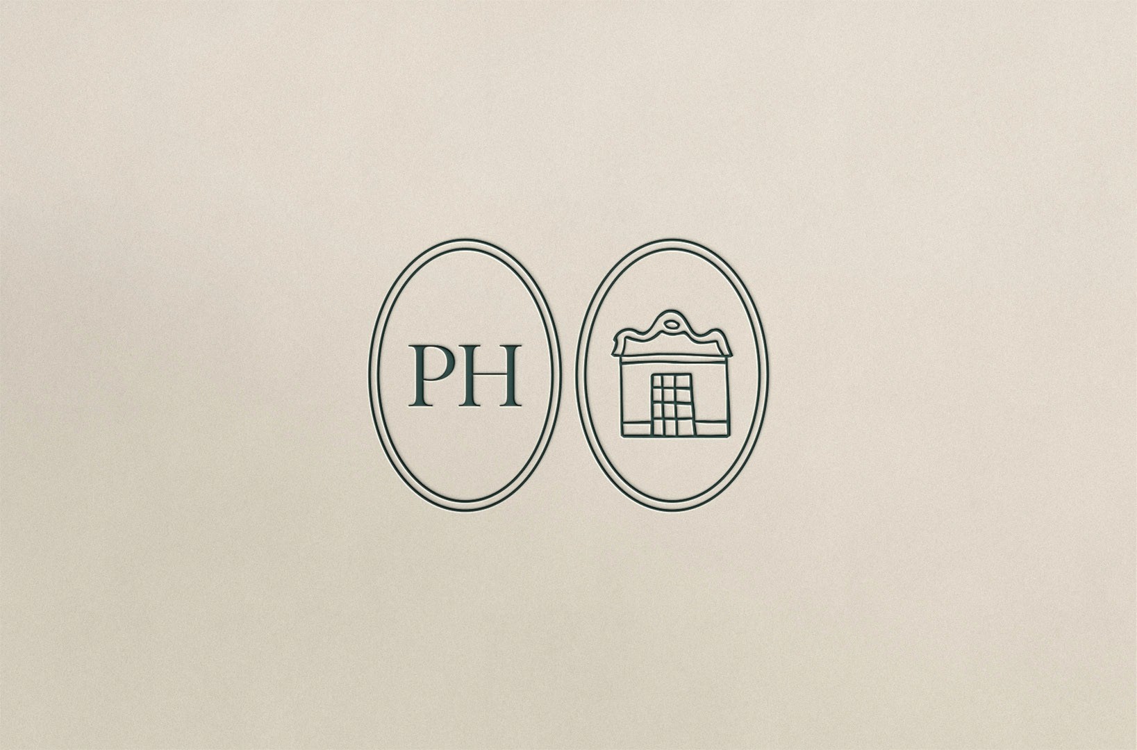 Pistashio Homes branding, including monogram and brand mark