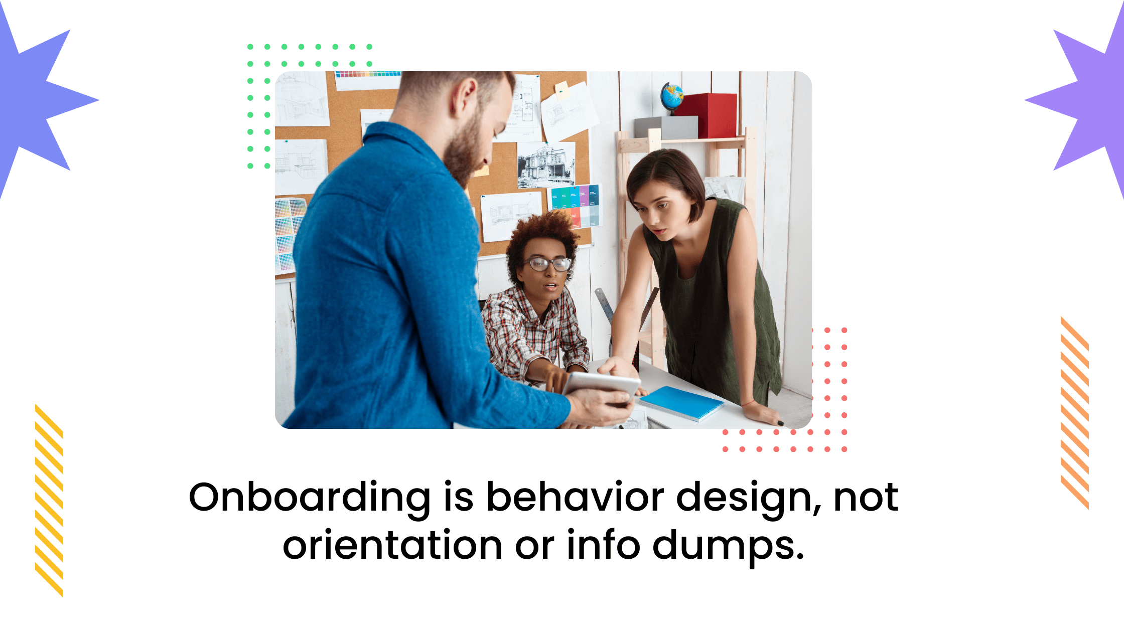 Coach onboarding new community members with action-focused guidance designed to improve participation rates