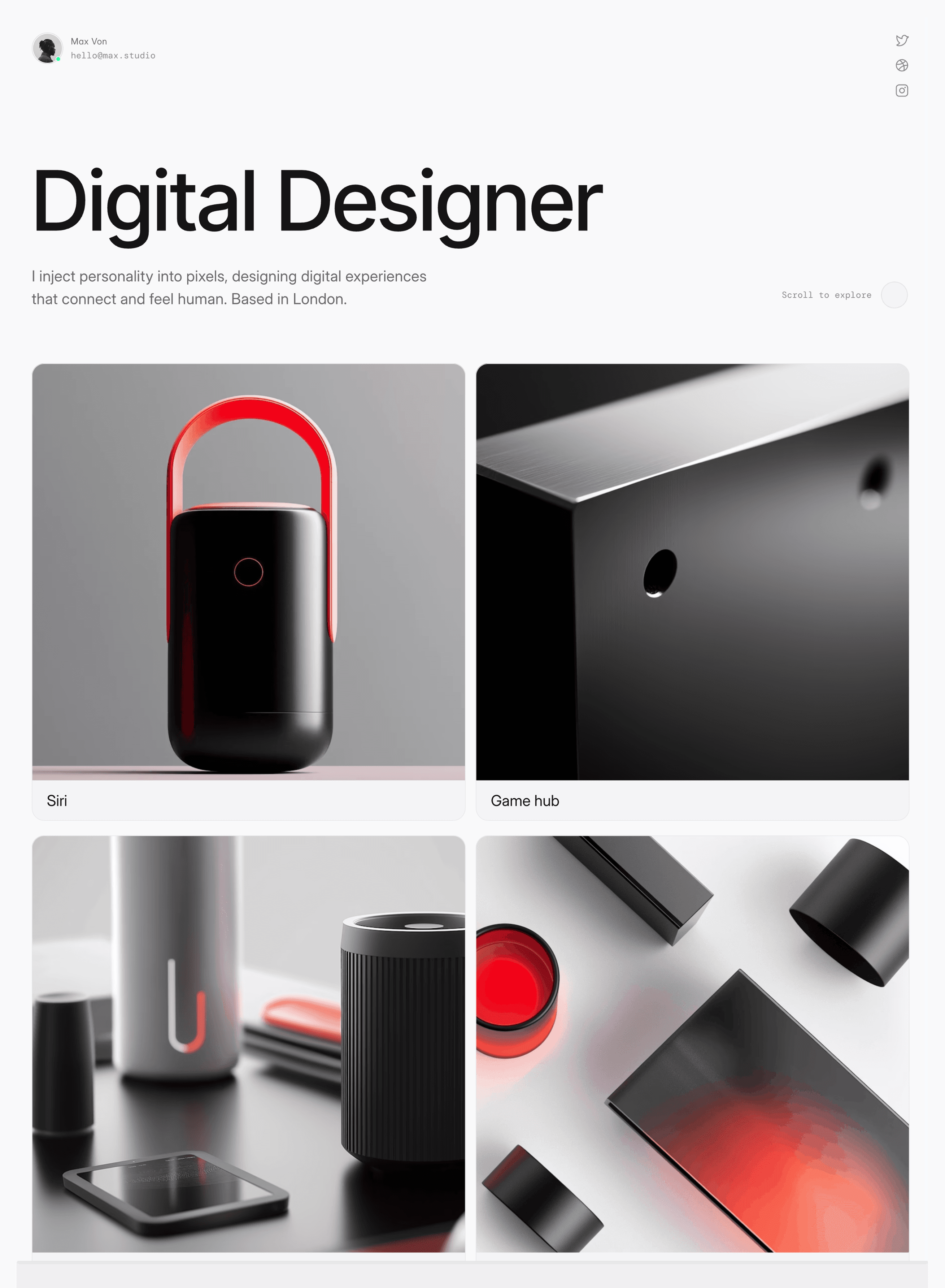 Maxfolio Framer template