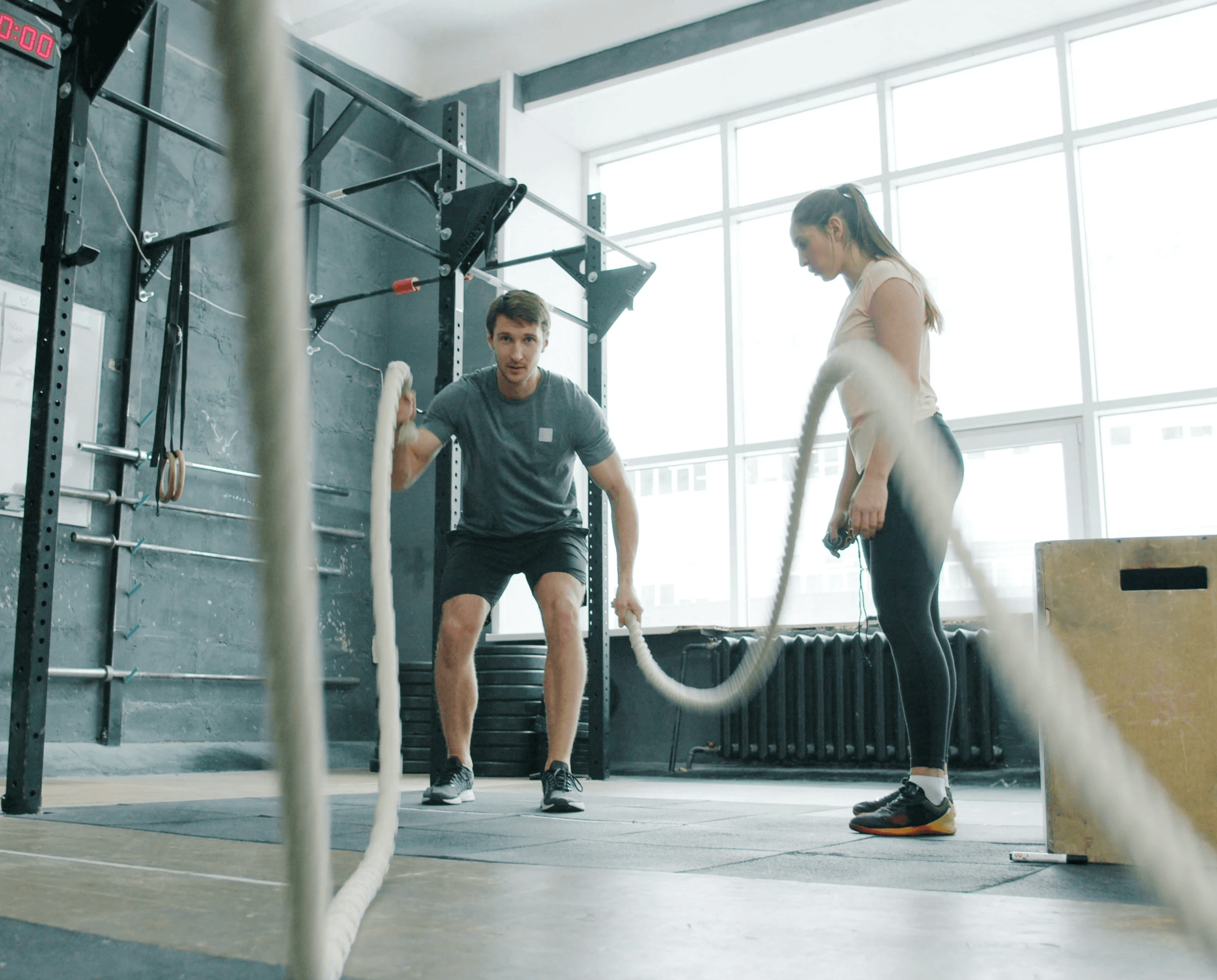 rope exercise in gym