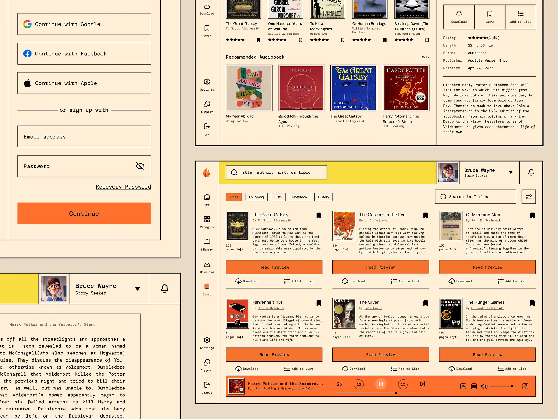 Image of LitVerse Tablet App Design