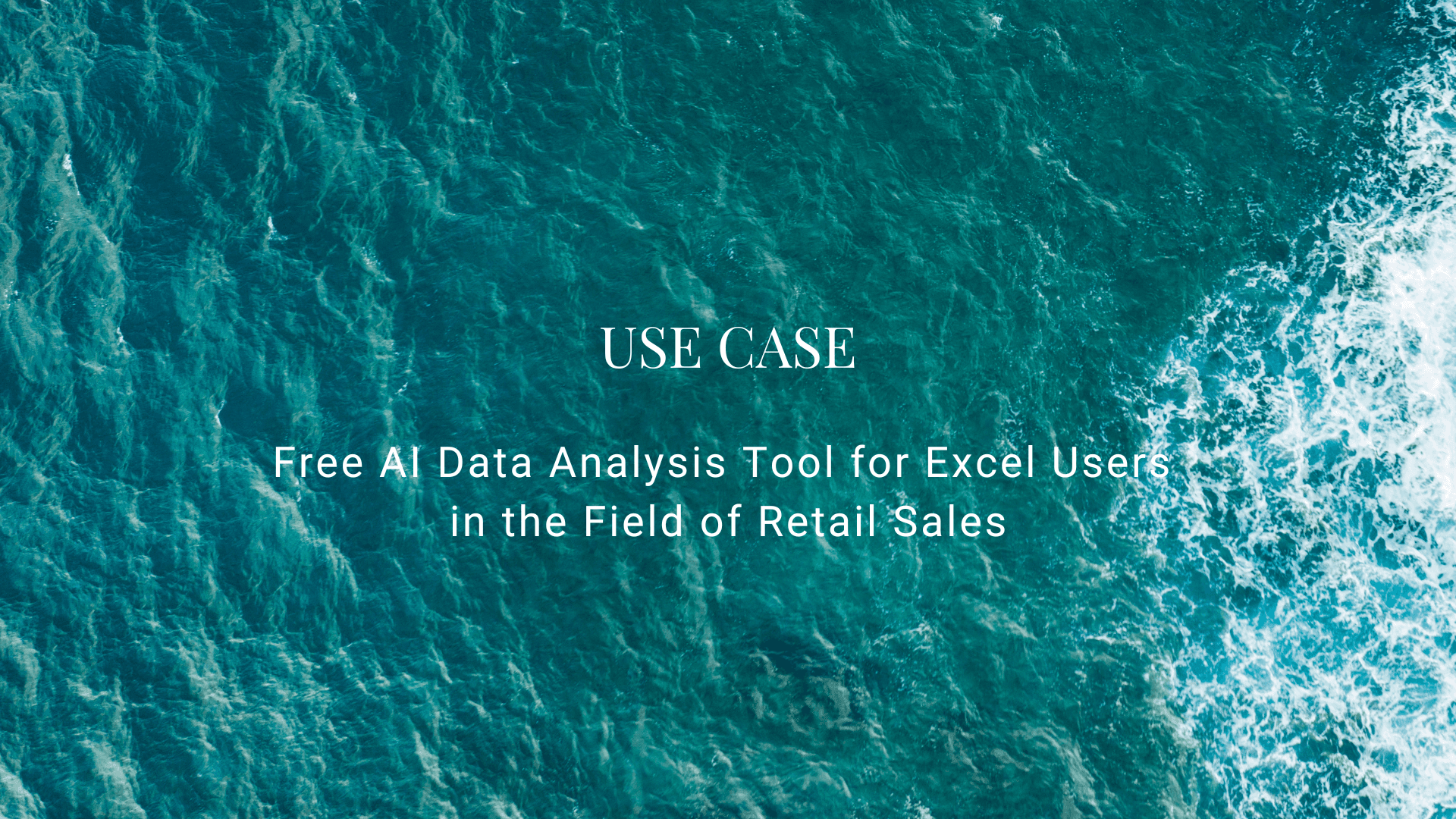 free ai data analysis tool for excel users in retail sales field