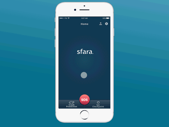 Sfara Guardian app interaction