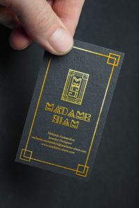 Madame Siam business cards by Suzaku Productions