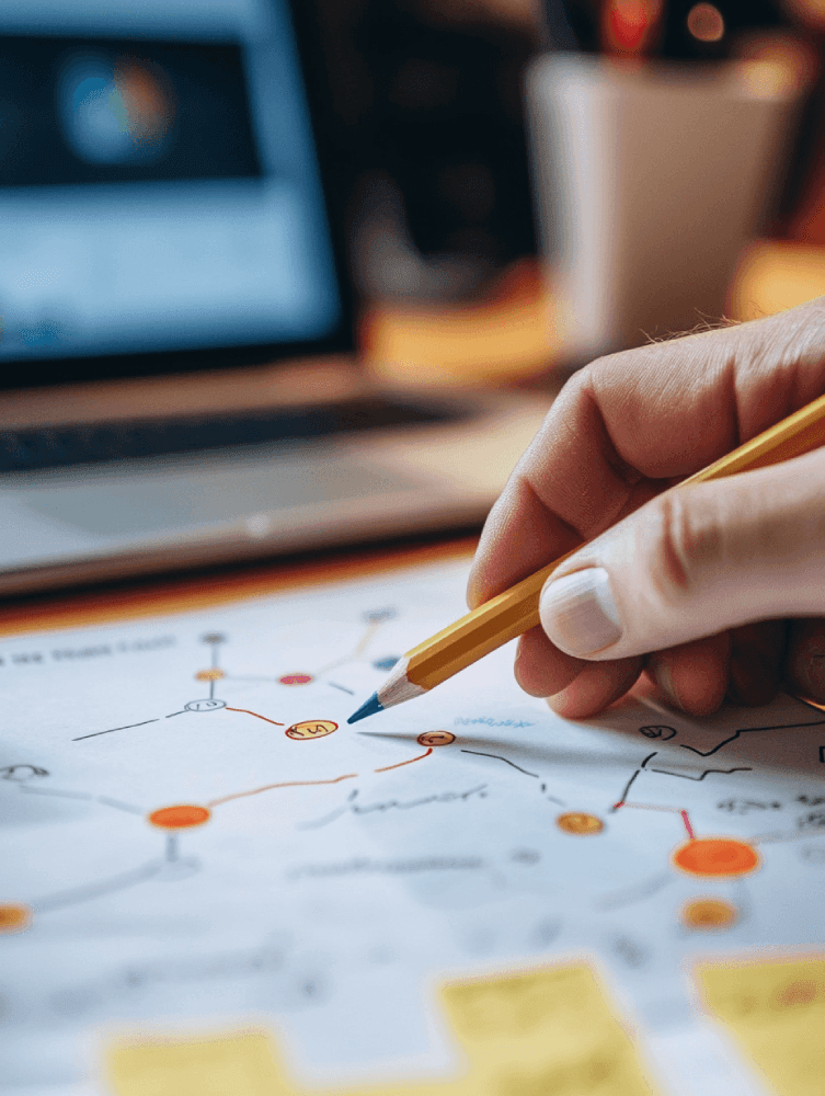 A strategic blueprint from our instructional design agency, charting a clear path from learning objectives to measurable business results and ROI.