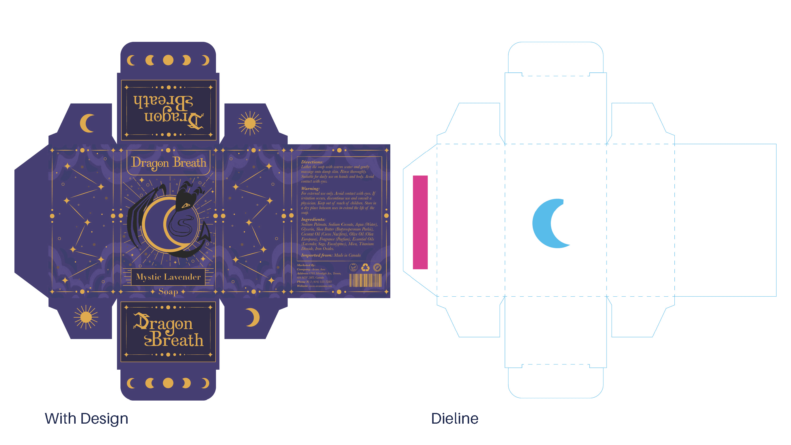 3D Package Design + Dieline 1