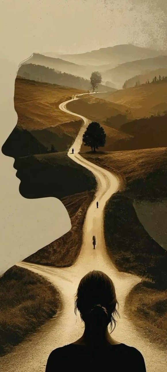 Man Gazing at Reflection