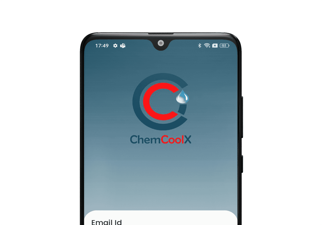 ChemCoolX maintenance dashboard web UI design