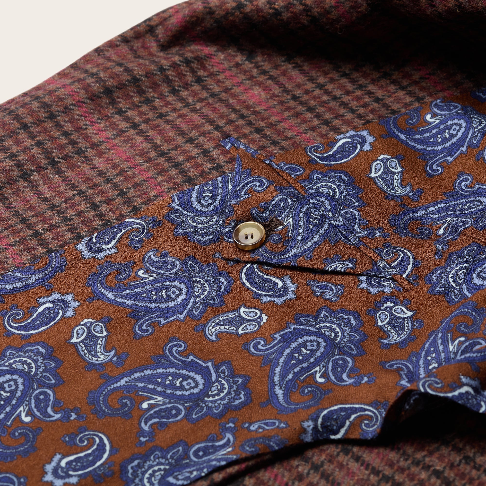 Brown Houndstooth Blazer - Mandelli UK