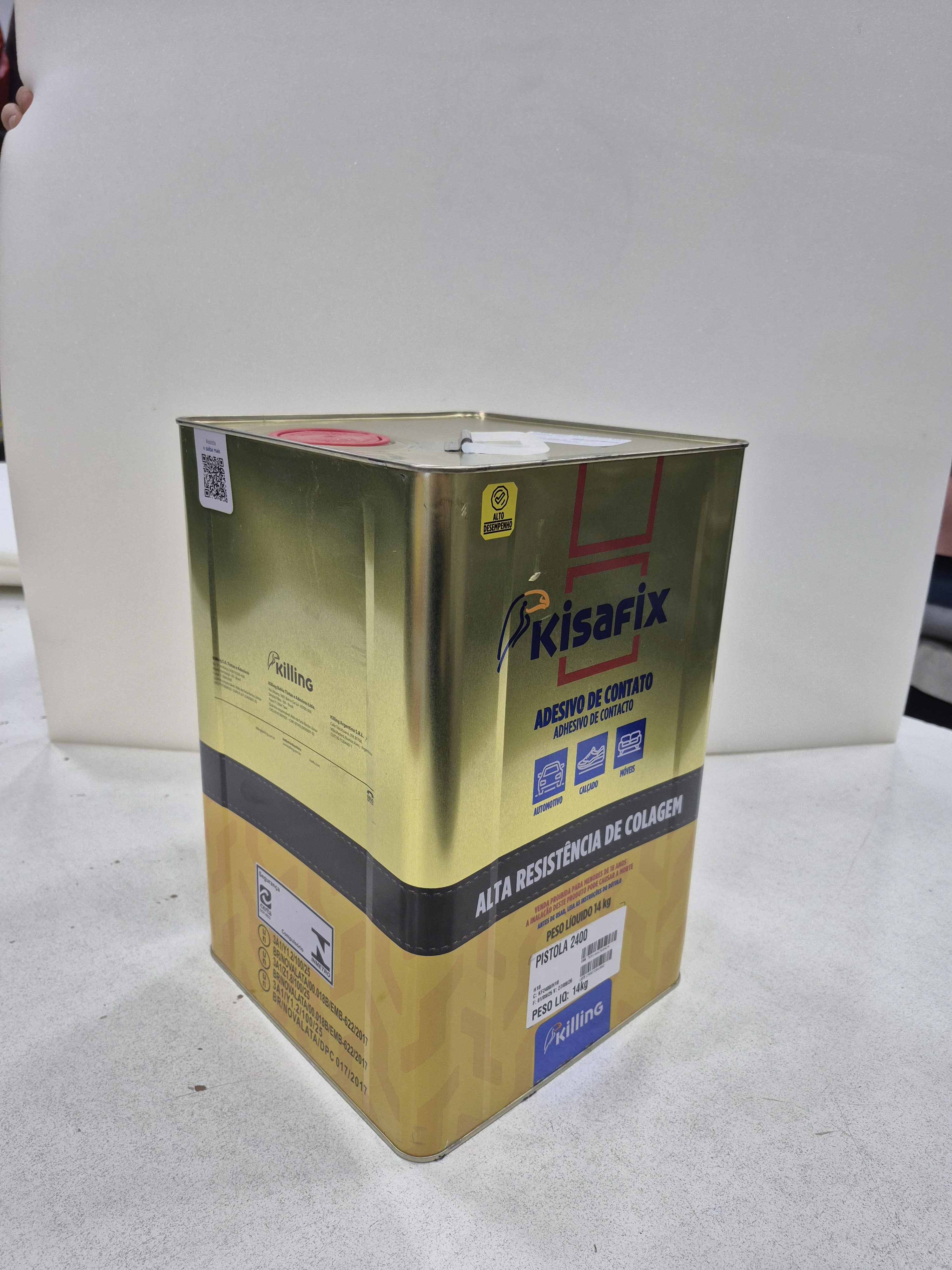 Cola Spray Alta Resistência Kisafix 14kg