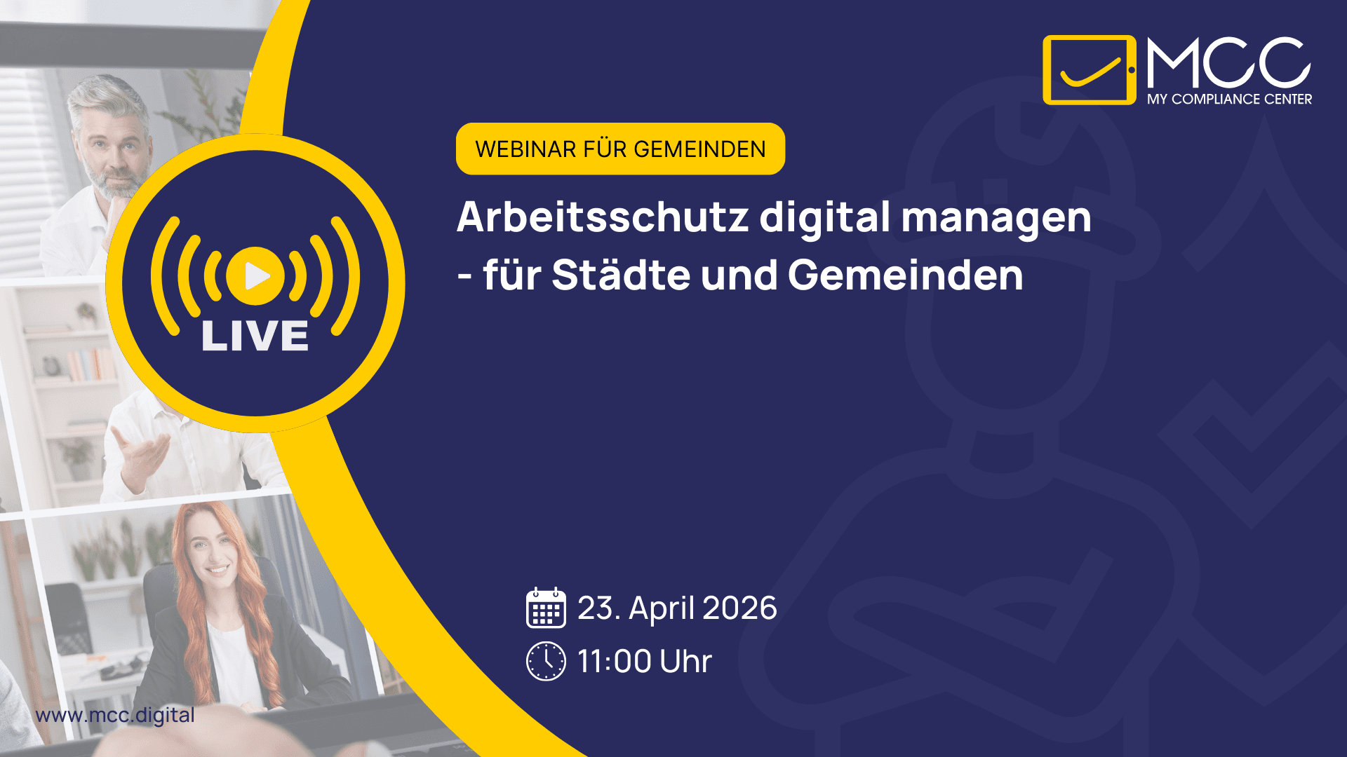 Live-Webinar speziell für Gemeinden: Arbeitsschutz digital managen - So haben Sie alle Aufgaben systematisch im Griff!