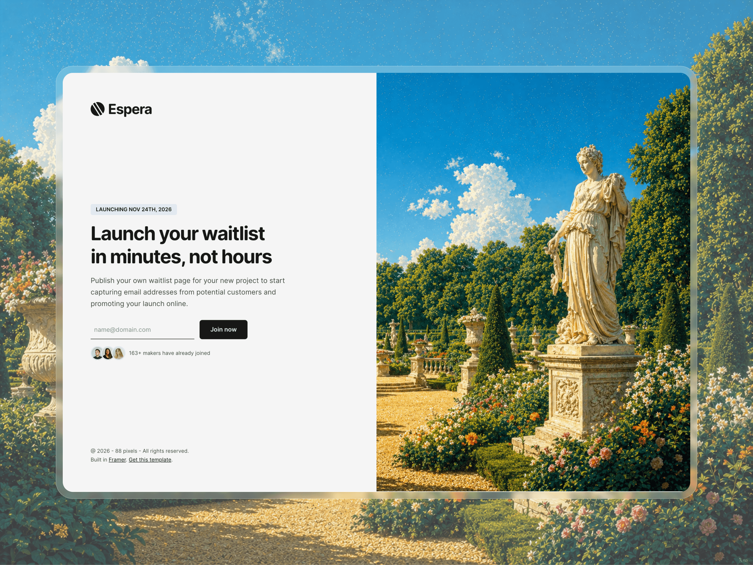Espera Framer Template