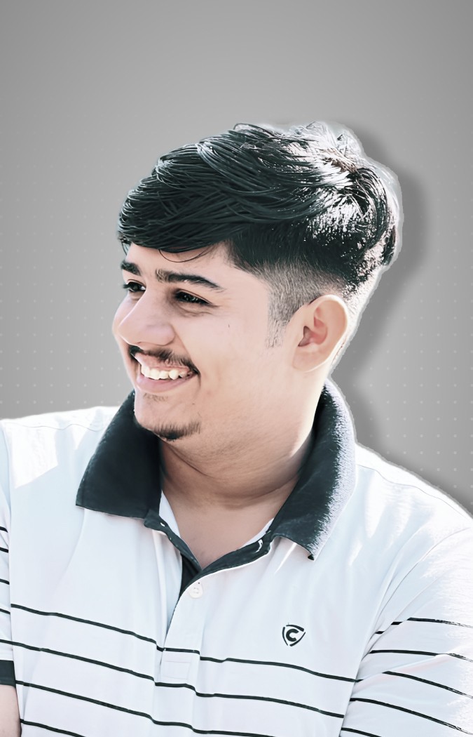 Portrait of portfolio creator – back view