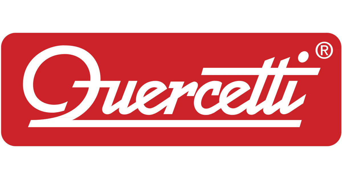 Quercetti logo with red background