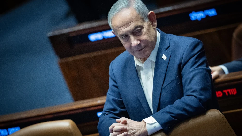 Israeli Prime Minister Benjamin Netanyahu attends a vote at the Knesset in Jerusalem, July 16, 2026. Photo courtesy of Yonatan Sindel/Flash90.