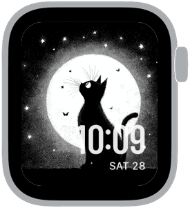moonlit mystics Apple Watch face preview 1 featuring halloween and autumn.