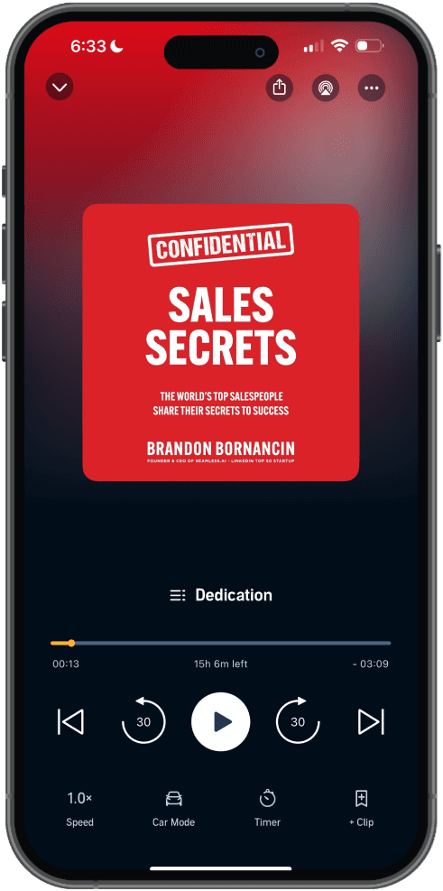 Phone mockup showing the audiobook