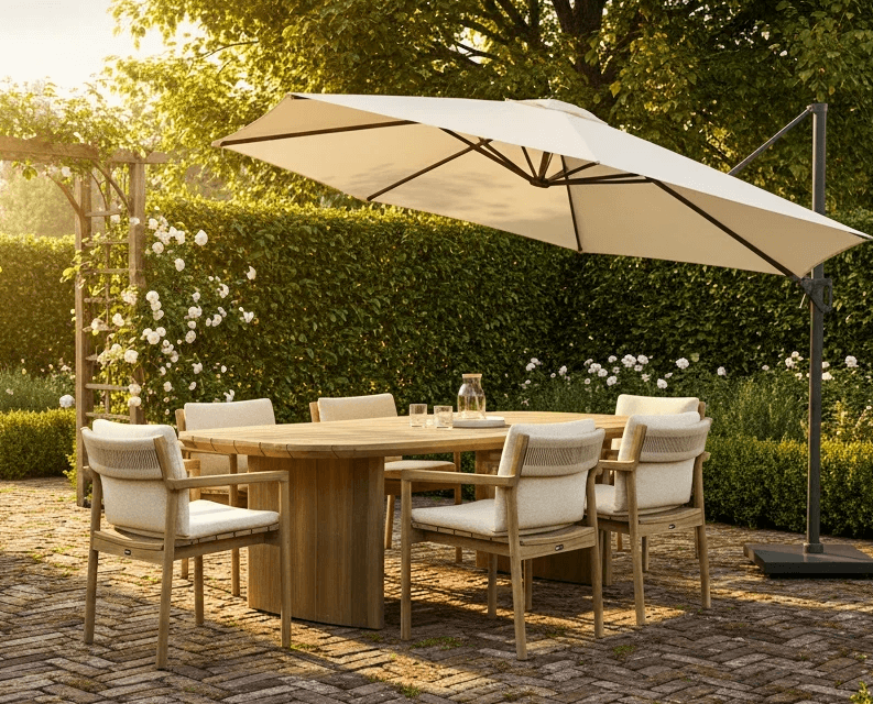 High-quality patio umbrella from Camello Diego for outdoor relaxation.