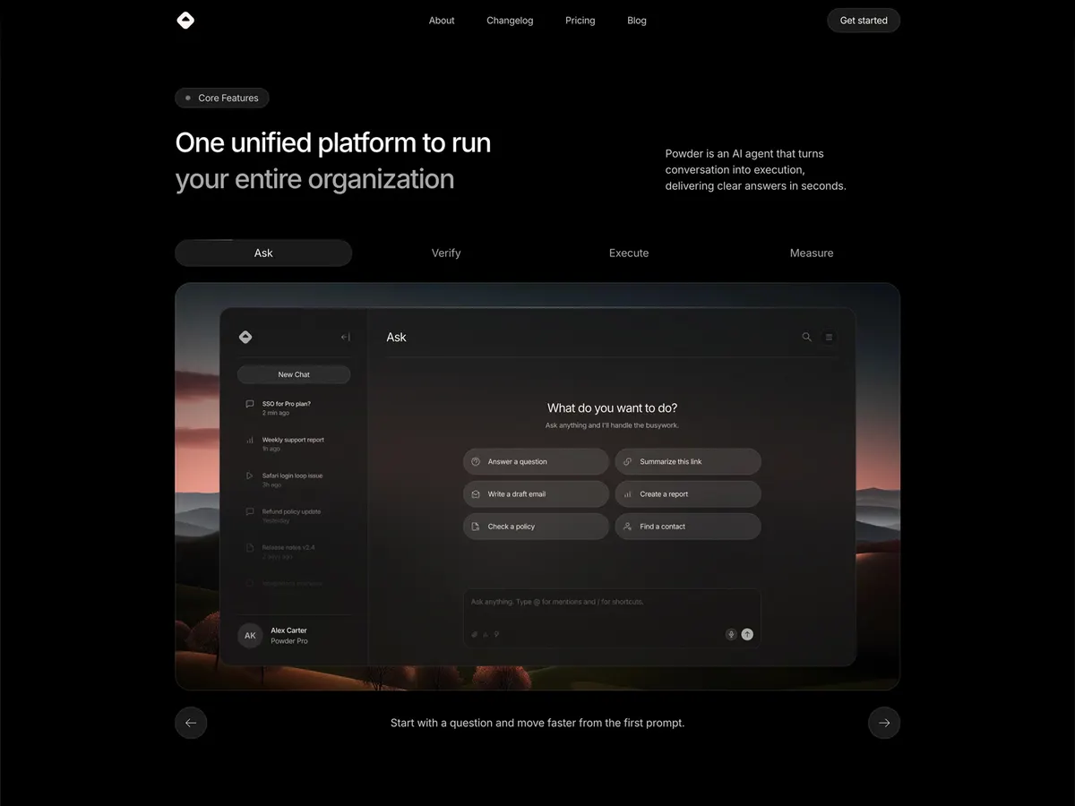 gallery image 1 of the powder framer website template