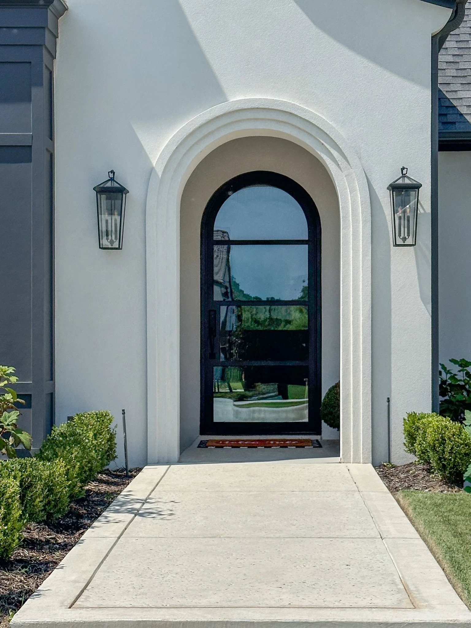 Traditional wrought iron double doors by M2 Metals Iron Doors DFW