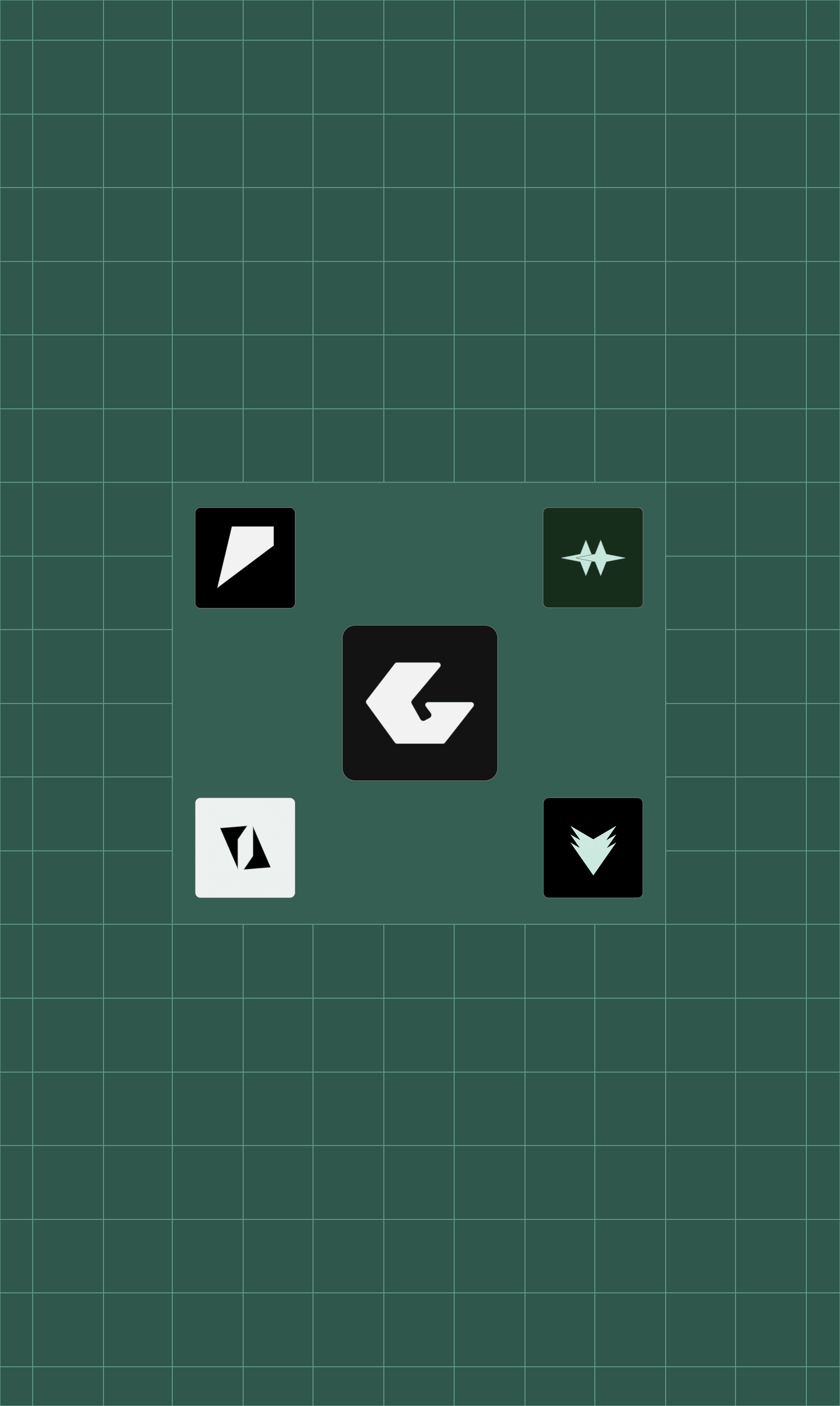 Illustration showcasing some logos of platforms that can be connected to Guild.