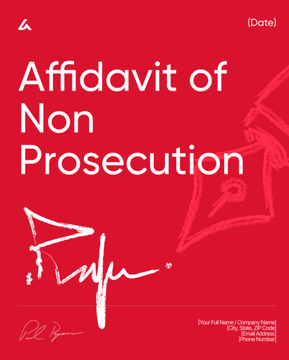 Affidavit of Non Prosecution