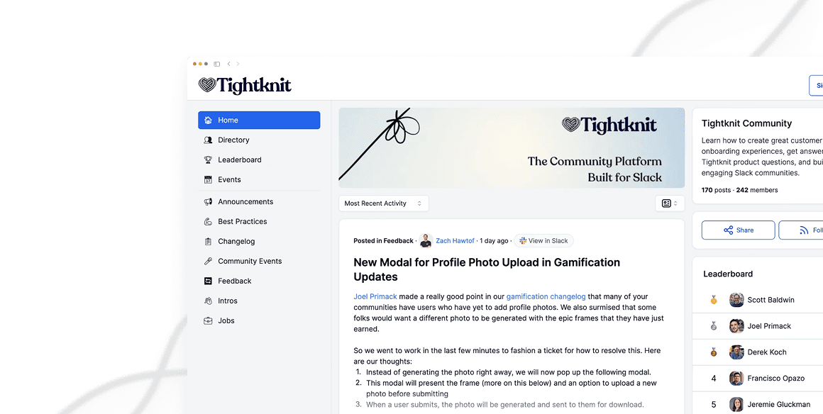tightknit companion site