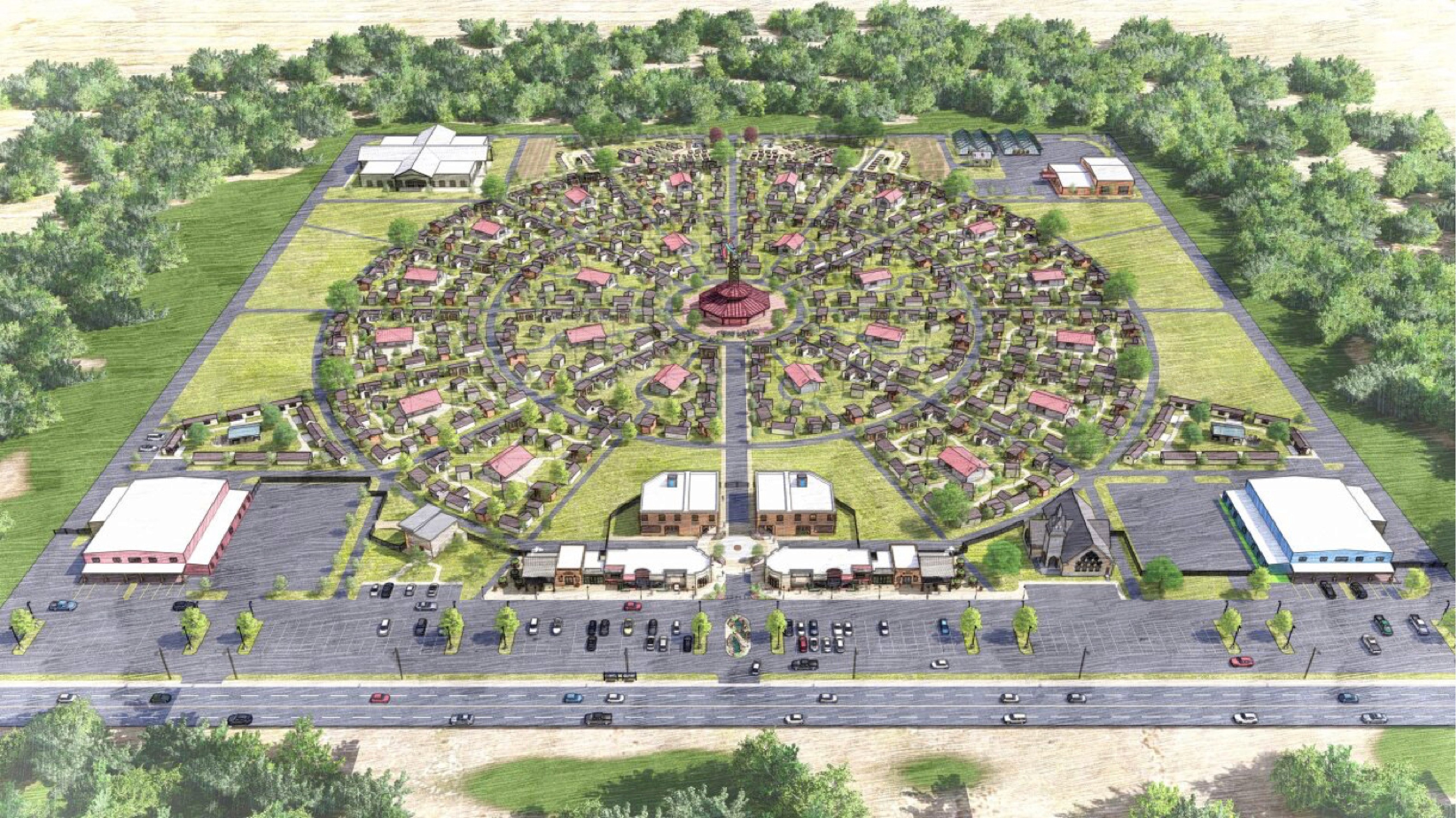 A rendering map of the Otherside Village community.
