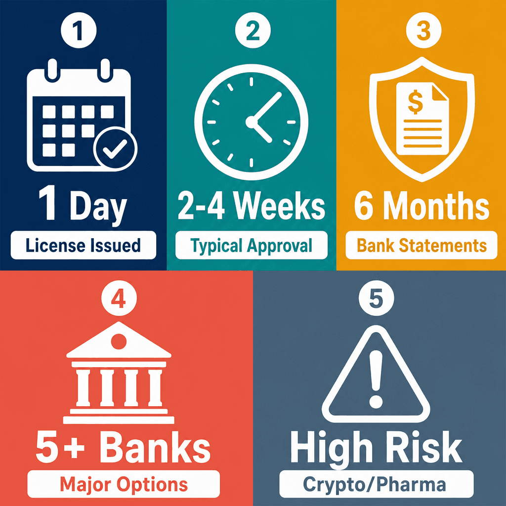 Infographic: How to Open a Corporate Bank Account for Your Dubai Free Zone Company