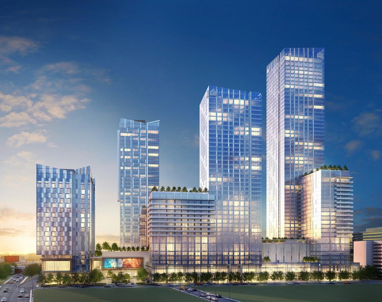 LA Metropolis mixed-use development interior by Alexander Maxwell Studio