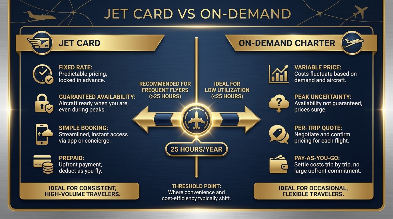 전용기 Jet Card 가격표 - 25시간 라이트젯 중형 슈퍼미드 시간당 단가 50 100시간 선구매 단가 하락