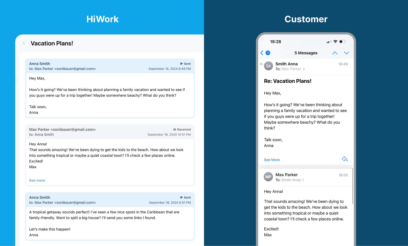 hiwork crm platform full view