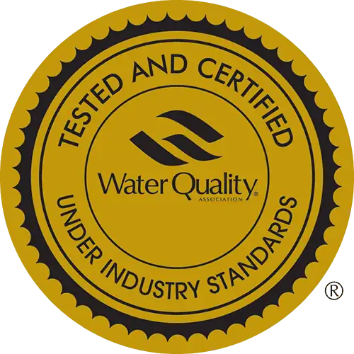 Logo Water Quality Tested and Certified Under Industry Standards