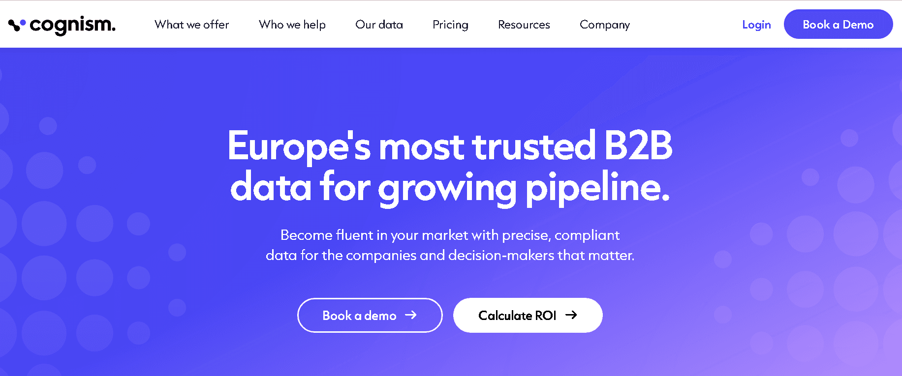 Cognism landing page