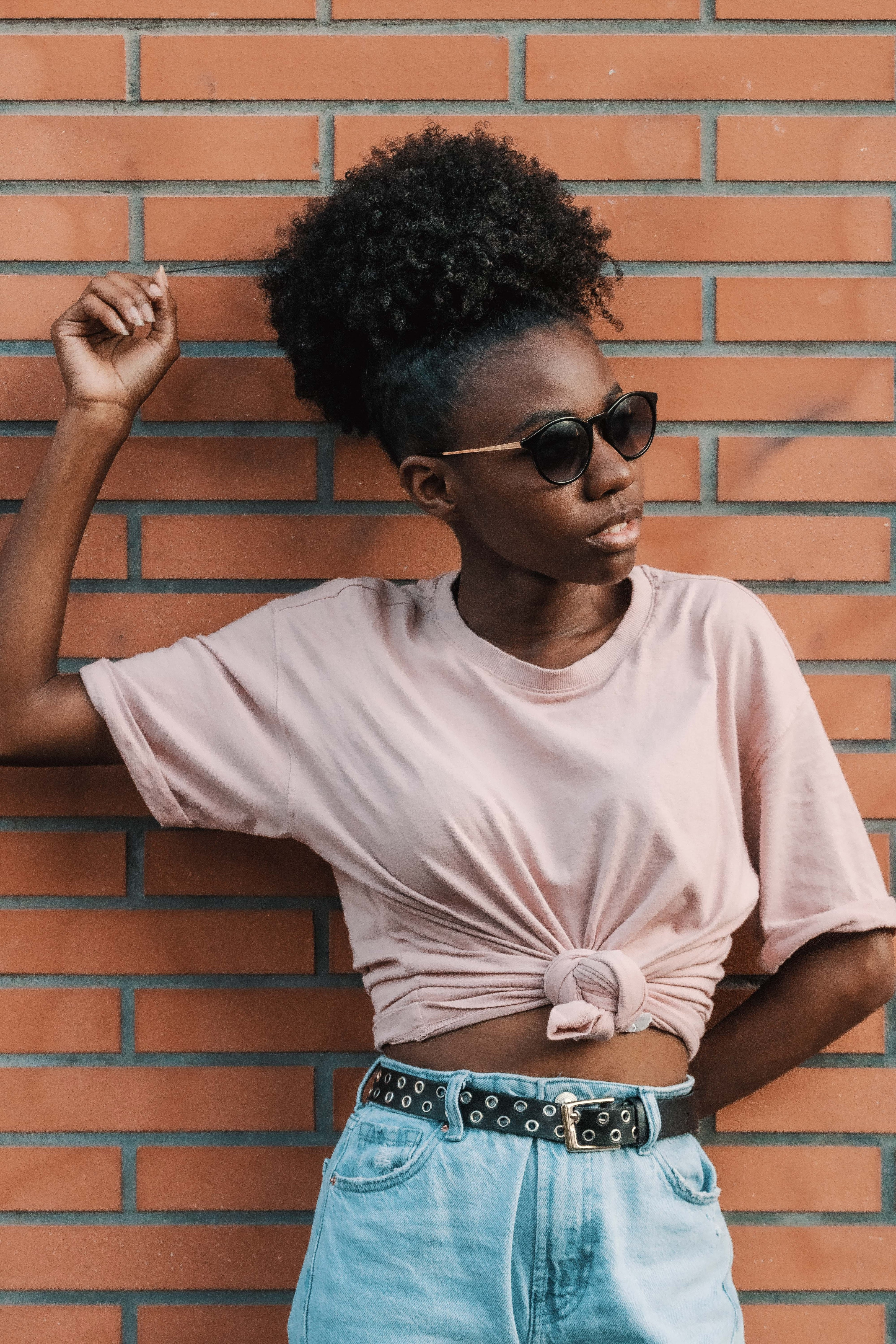 Woman wearing a crop top