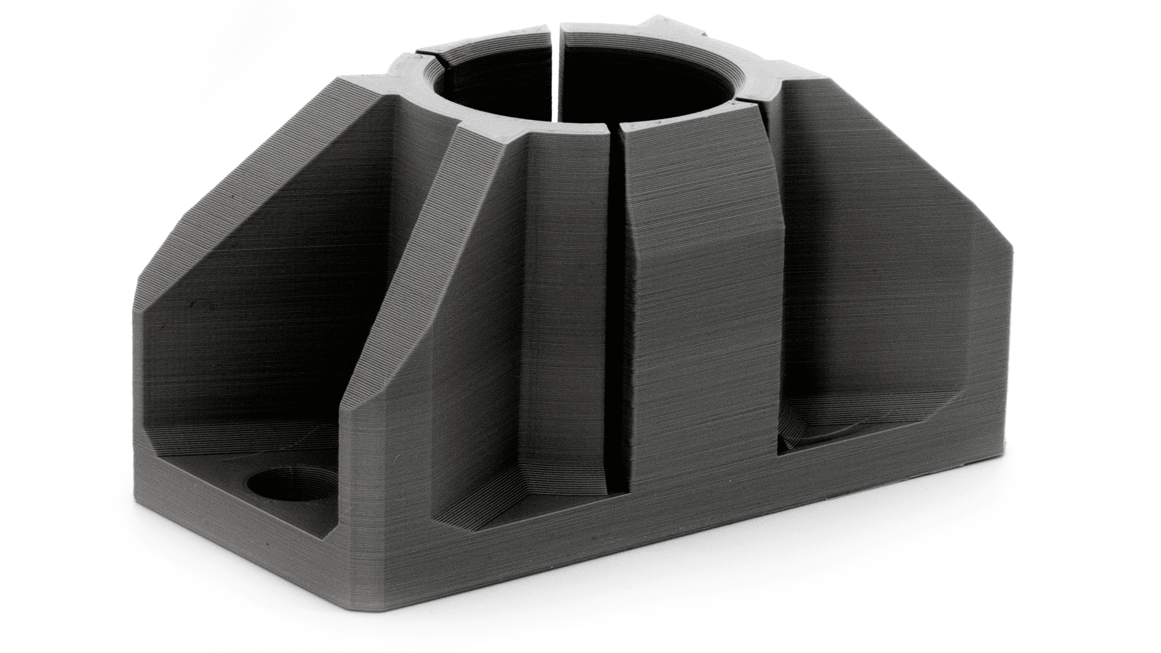 3d printed asa black pole mount