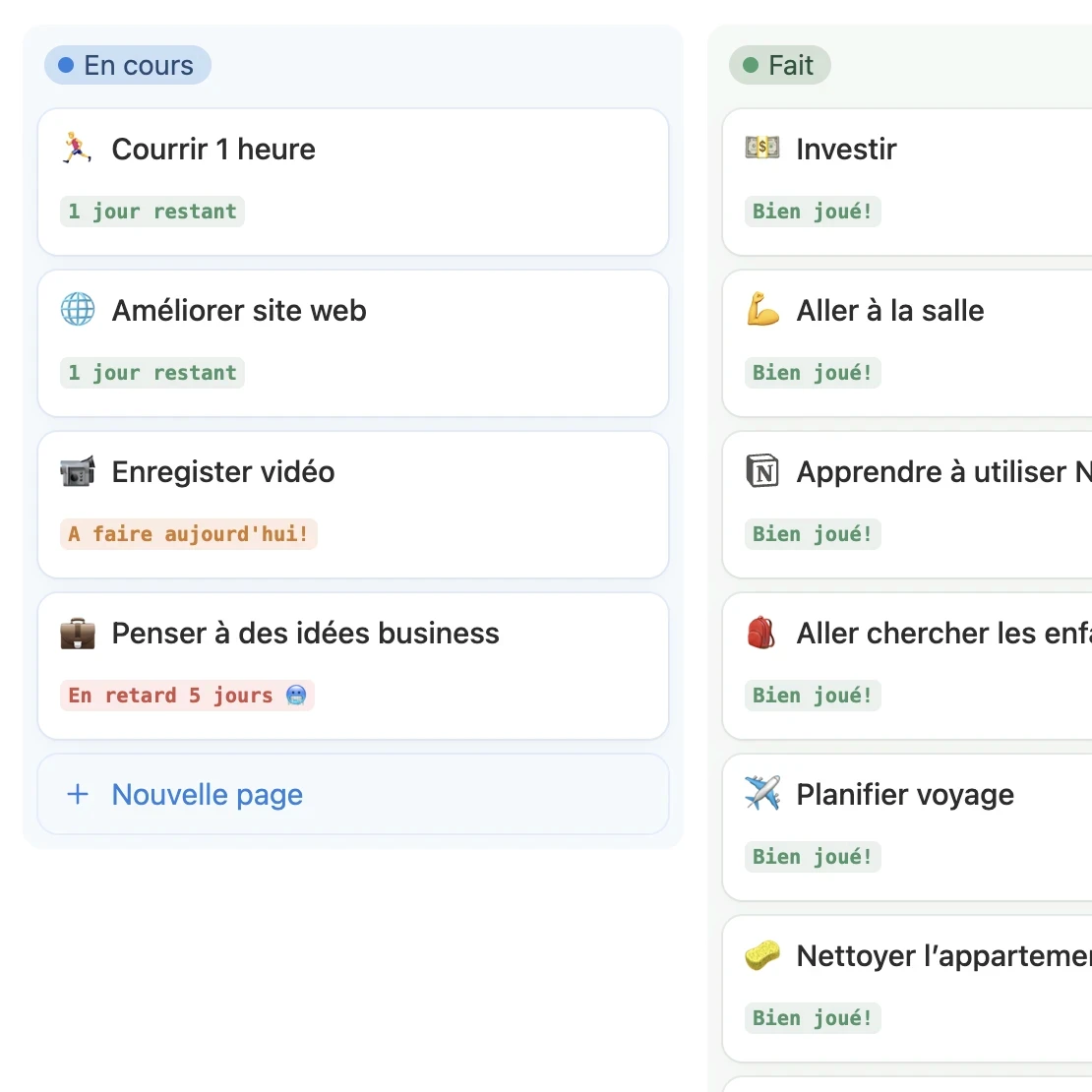 Life Planner Notion template - organized to-do list with deadlines, task priorities, and progress tracking for productivity