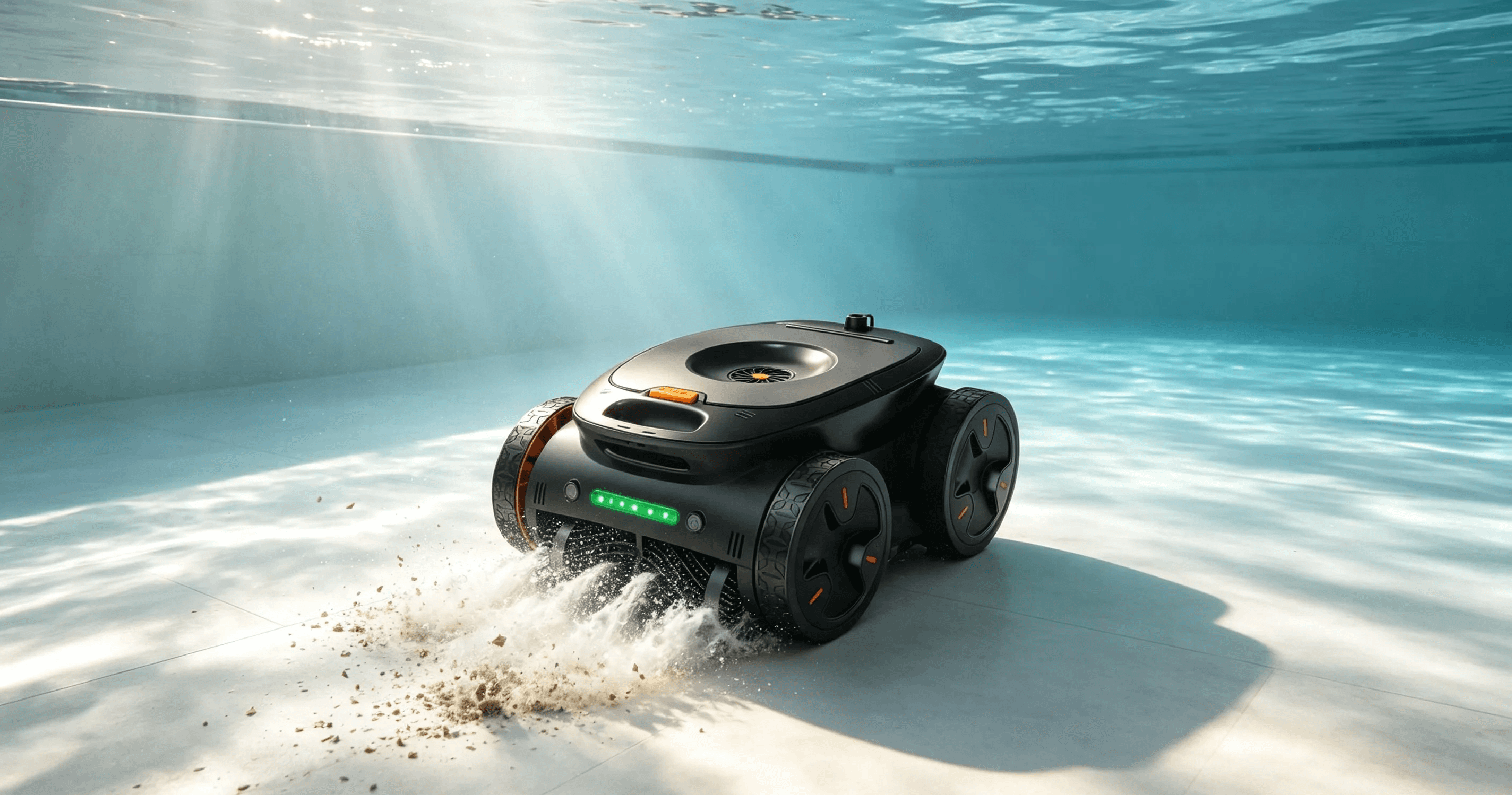 Robotic pool cleaner using high-power suction technology for pool cleaning