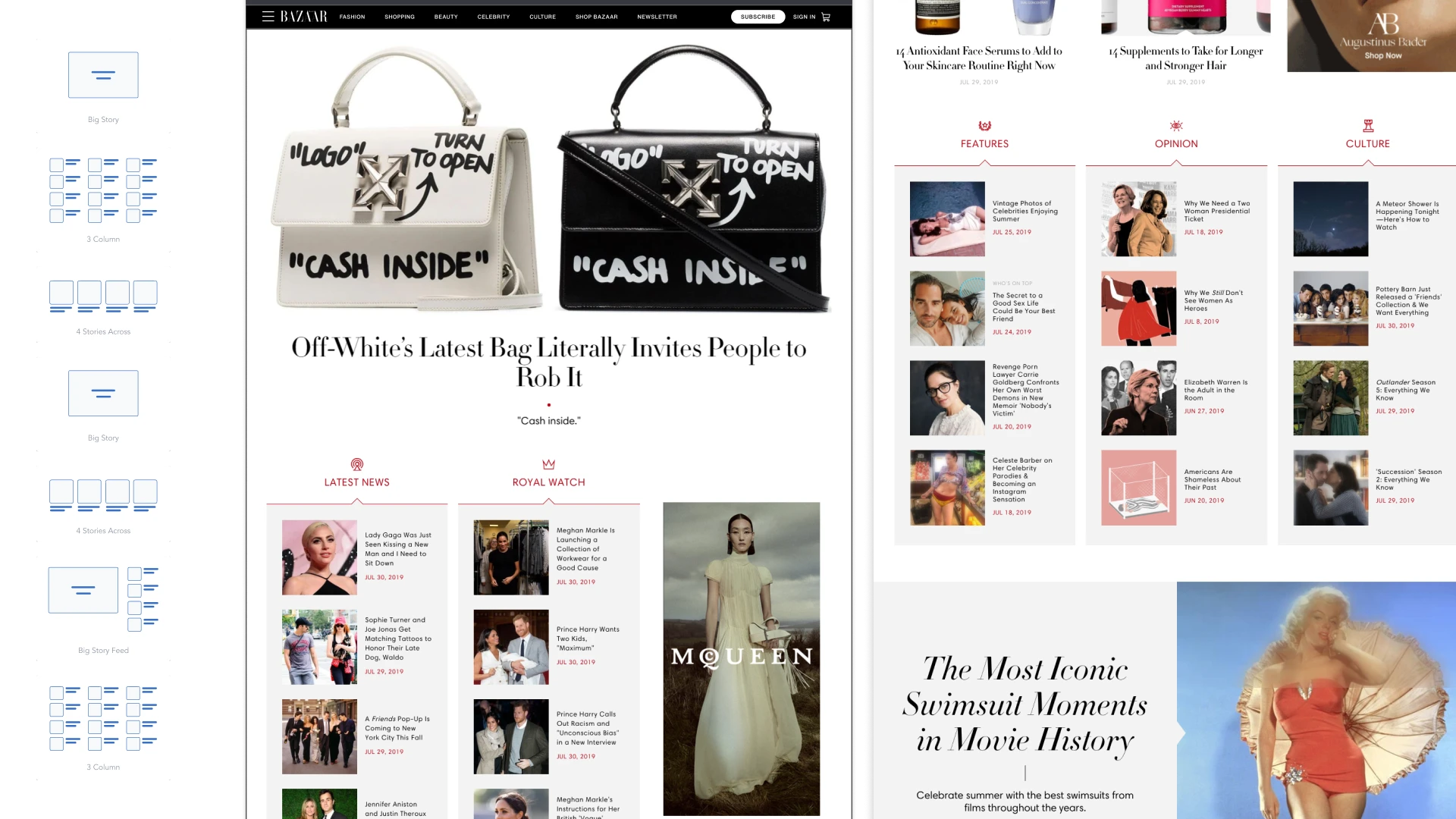 Harpers Bazaar Custom Feeds Editor + Published Feed