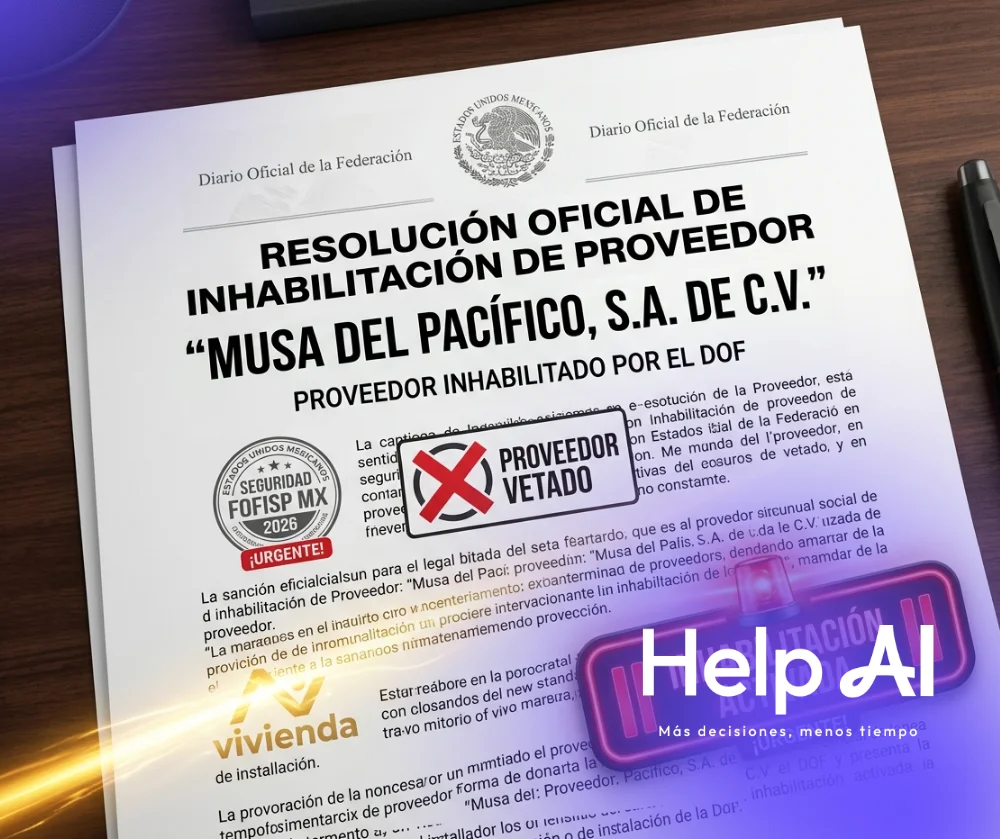 Innabilitación proveedores programas especiales 2026